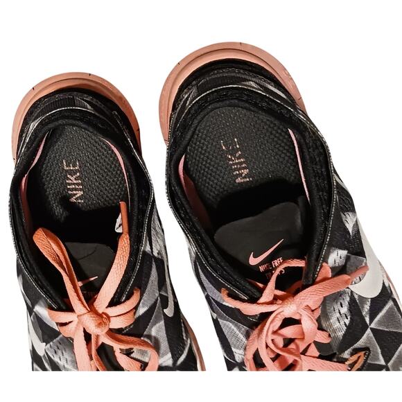 Nike Womens Free 5.0 Trainer Fit Black White Pink Running Shoes Size 10 EUC - Picture 8 of 9